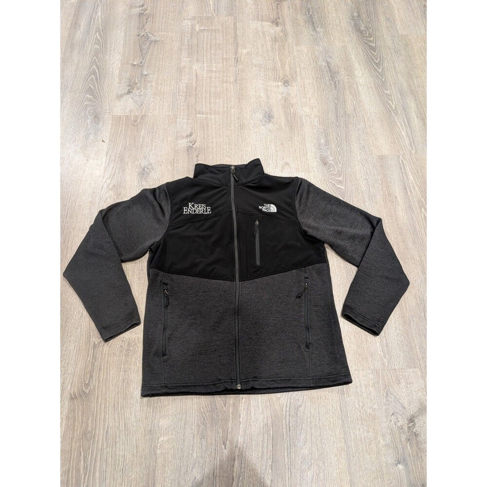 The North Face Kreis Enderle Corporate Logo Full Zip Fleece Jacket Grey Black M